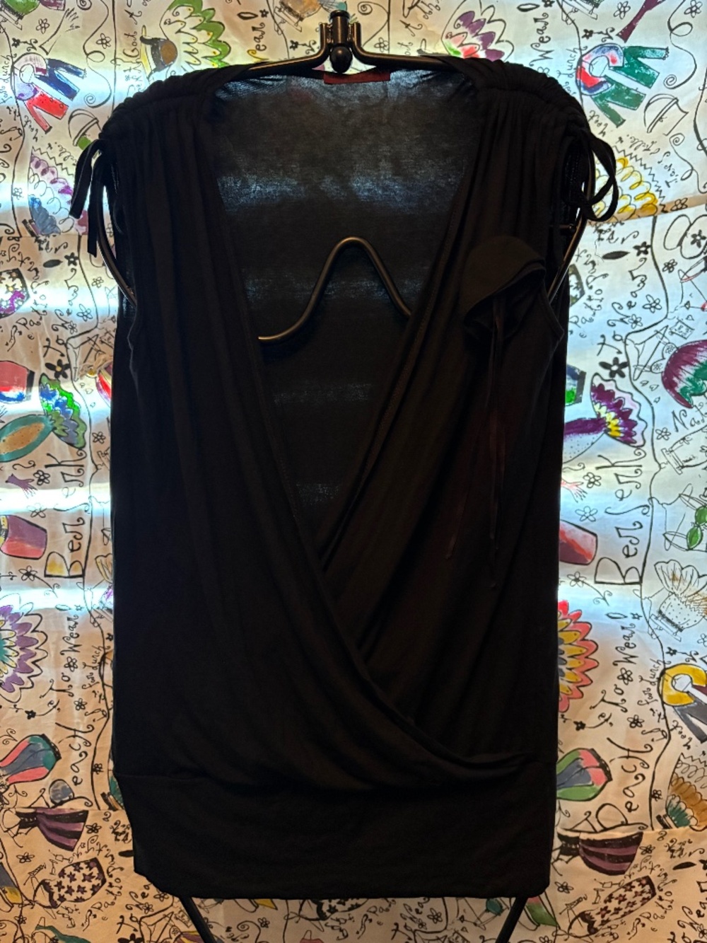 Italian made faux wrap top